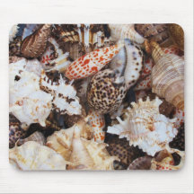 Seashells mezclados para el amante de la orilla de alfombrillas de ratón