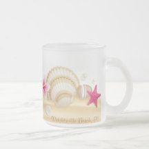 Seashells y estrellas de mar tazas