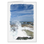 Seaspray en las rocas; Personalizable Tarjeta