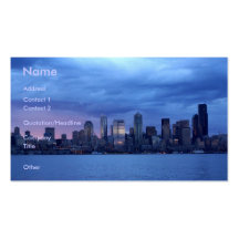 Seattle en la oscuridad plantilla de tarjeta de visita