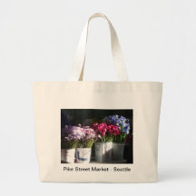 Seattle florece la foto bolsas lienzo