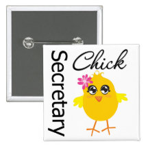 Secretaria Chick Pins