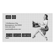 Secretaria retra B/W Plantilla De Tarjeta Personal