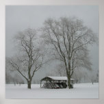 "Secreto" - la nieve cubrió paisaje Poster