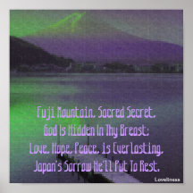 Secreto Poster-Cust. del amor de la montaña púrpur
