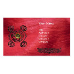 Seda del rojo del monograma de TAROT 2 Plantillas De Tarjeta De Negocio
