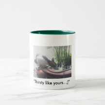 "Sediento como usted… " Taza