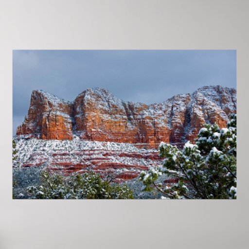 Sedona, AZ en la nieve 2807 Posters