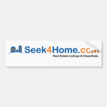 ¡Seek4home.com! Etiqueta De Parachoque