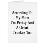 Según mi mamá soy bonito y gran camionero tarjeta