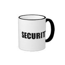 Seguridad del acontecimiento taza de café