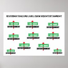 seis entretenimientos de la sala poster