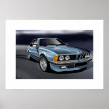 Seis posters de Beemer 635CSi de la serie