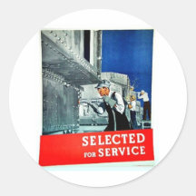Seleccionado para el servicio pegatina redonda