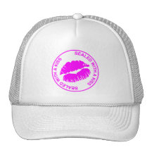 Sellado con un beso gorros bordados