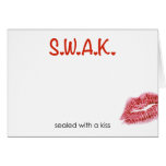Sellado con un beso tarjetas