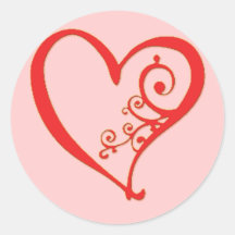 Sellado con un corazón etiquetas  