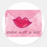 Sellado con un pegatina del beso