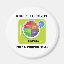 Selle hacia fuera la obesidad piensan las proporci imán de nevera
