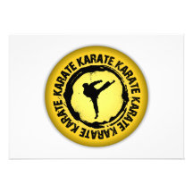 Sello agradable del karate comunicados