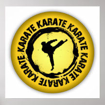 Sello agradable del karate poster