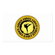 Sello agradable del karate tarjetas de visita