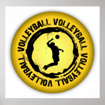Sello agradable del voleibol (varón) poster