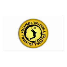 Sello agradable del voleibol (varón) plantilla de tarjeta personal