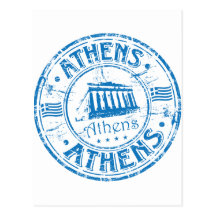 Sello de Atenas Postal