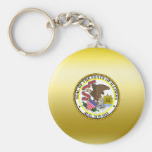 Sello del estado de Illinois Llavero Personalizado