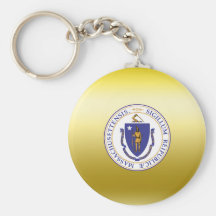 Sello del estado de Massachusetts Llavero Personalizado