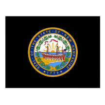 Sello del estado de New Hampshire Tarjeta Postal
