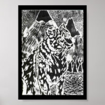 Sello del leopardo poster