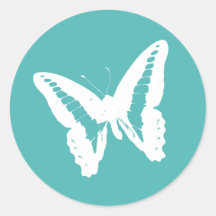 Sello del pegatina del sobre de la mariposa de la 