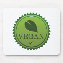 Sello del vegano alfombrillas de ratón