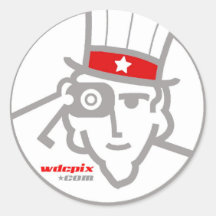 Sello GRIS del SAM w WDCPIX.com Pegatina Redonda