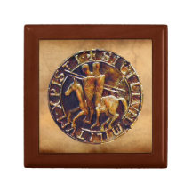 Sello medieval de los caballeros Templar Caja De Joyas