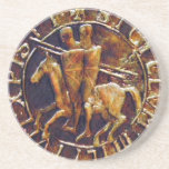 Sello medieval de los caballeros Templar Posavasos Diseño