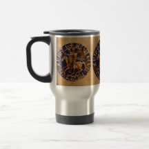 Sello medieval de los caballeros Templar Taza