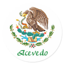 Sello nacional mexicano de Acevedo pegatinas