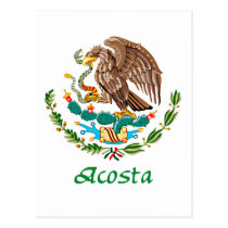 Sello nacional mexicano de Acosta tarjetas postales