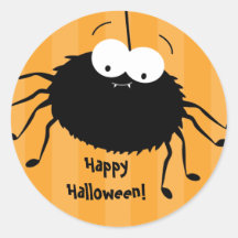Sellos mimosos lindos del sobre de Halloween de la Pegatina Redonda