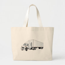 Semi dibujo animado blanco del remolque del camión bolsas de mano
