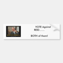 senador-harry-Reid,            VOTO contra REI… Pegatina De Parachoque