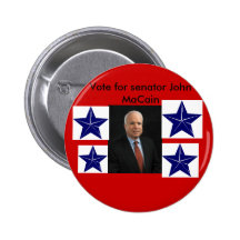 senador-Juan-mccain, bluestar, bluestar, más azul… Pins