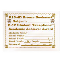 Señal de bronce de K16-4D -- Todos los temas -- 10 Tarjetas De Visita