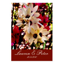 Señal de la flor roja y blanca (personalizable) plantillas de tarjetas de visita
