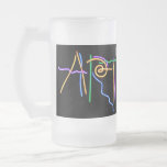 Señal de neón del arte taza de café