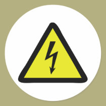 señal de peligro de destello eléctrica pegatinas