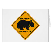 Señal de peligro de Wombat Felicitacion